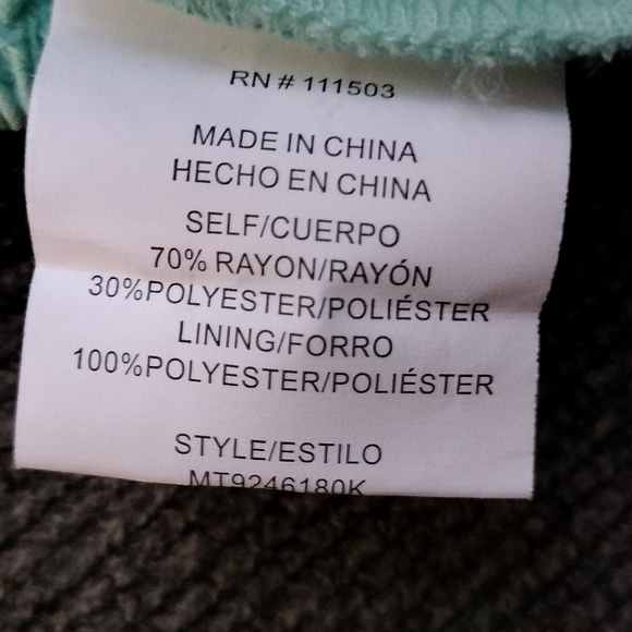 Love & Piece Mint Green Crop Top size L. - Picture 5 of 7